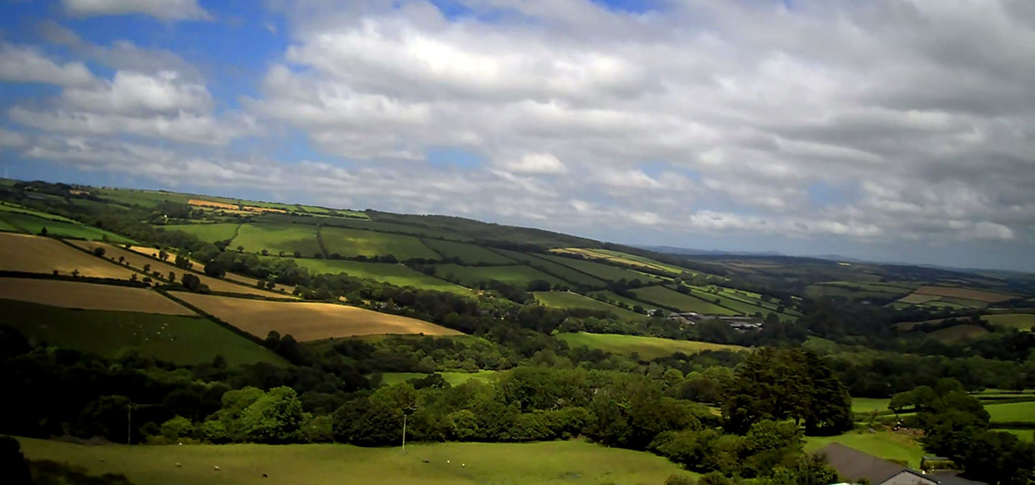 Rolling countryside surrounding Withiel, Cornwall